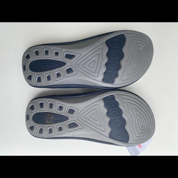 NEW Water-Friendly Aetrex Navy Fiji Flip Flop with Arch Support - Picture 2 of 4